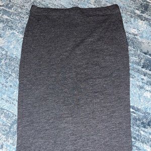 H&M Basic gray cotton pencil skirt